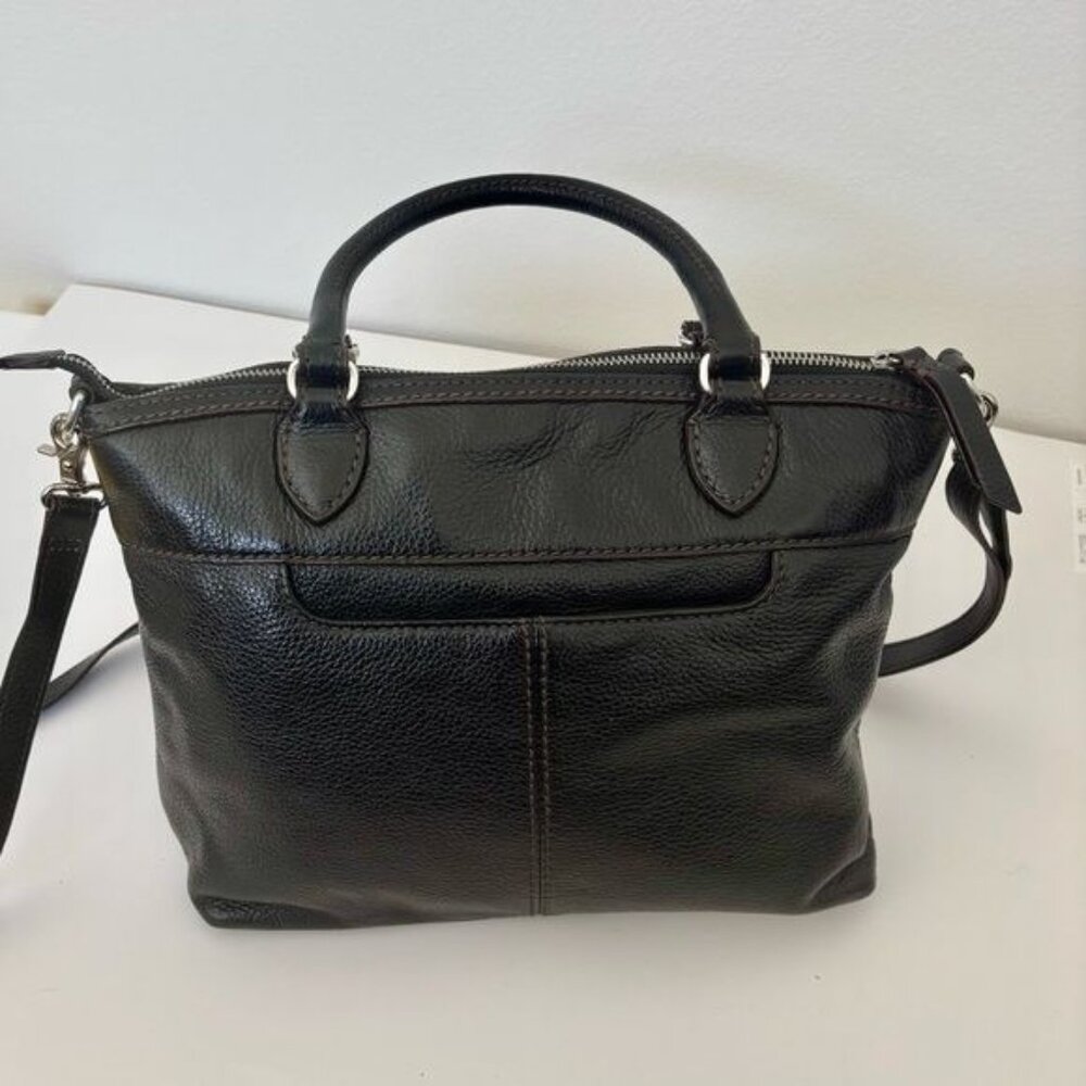 Brighton Sullivan Bag Leather Two Tone Color Block Crossbody Boho Retro Normcore - Picture 2 of 12
